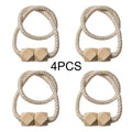 4pcs Curtain Tiebacks with Strong Magnet Thick Rope Design for Bedroom Living Room Kitchen Durable Plastic Home Decor Accessory